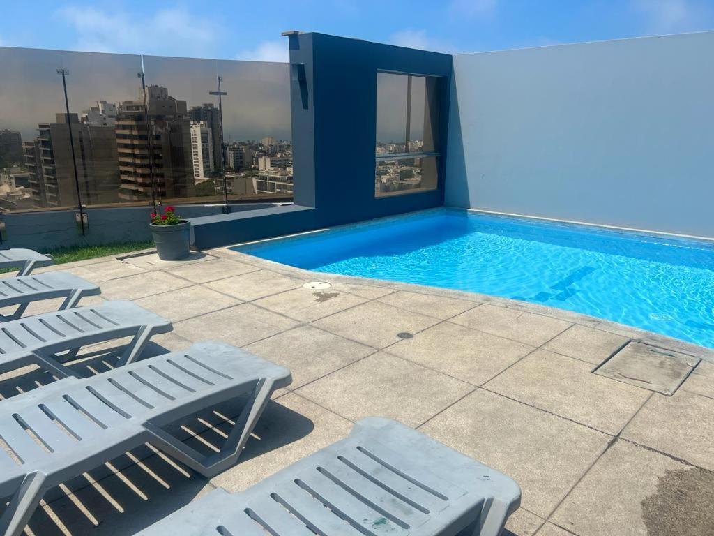 דירות לימה Acogedor Dpto En San Isidro Excelente Vista, Piscina Y Wifi מראה חיצוני תמונה